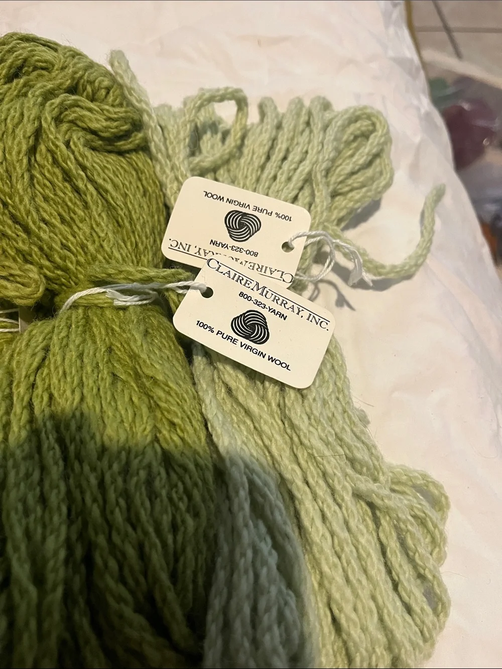 Claire Murray 100% Virgin Wool Yarn - Teal and Green